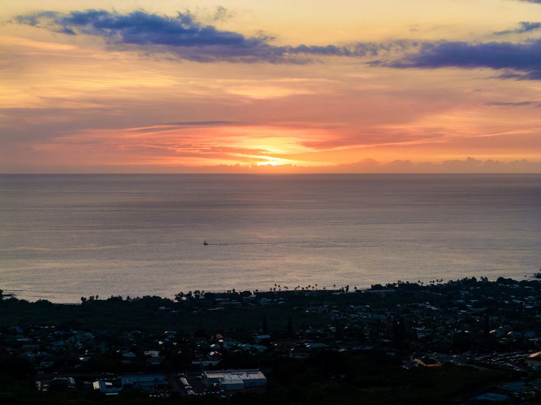 Sunset over the Kona coast